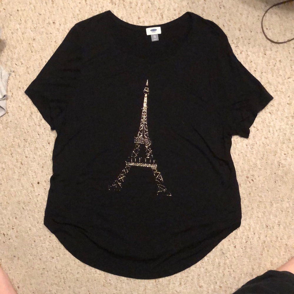 Black old navy paris tee